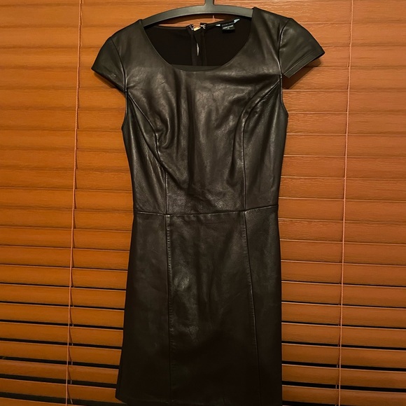 Leather midi dress - Picture 1 of 1